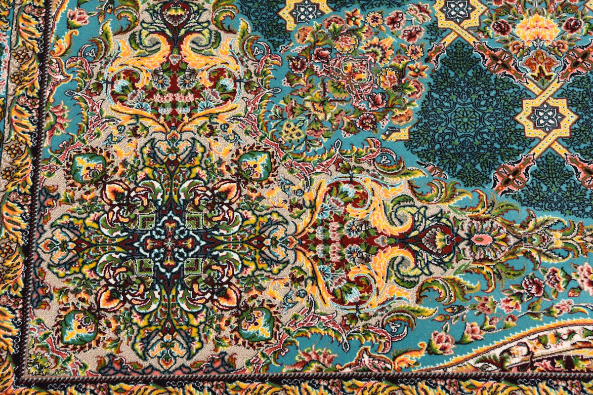 Rechteck Teppich Dynasty in Türkis von Hadorn™ - Lifestyle Image