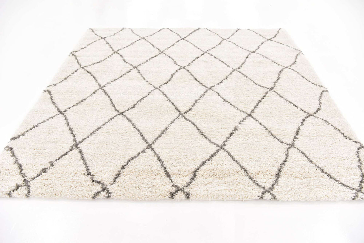 Quadratisch Hochflorteppich Marrakesh Shag in Beige von Hadorn™ - Lifestyle Image