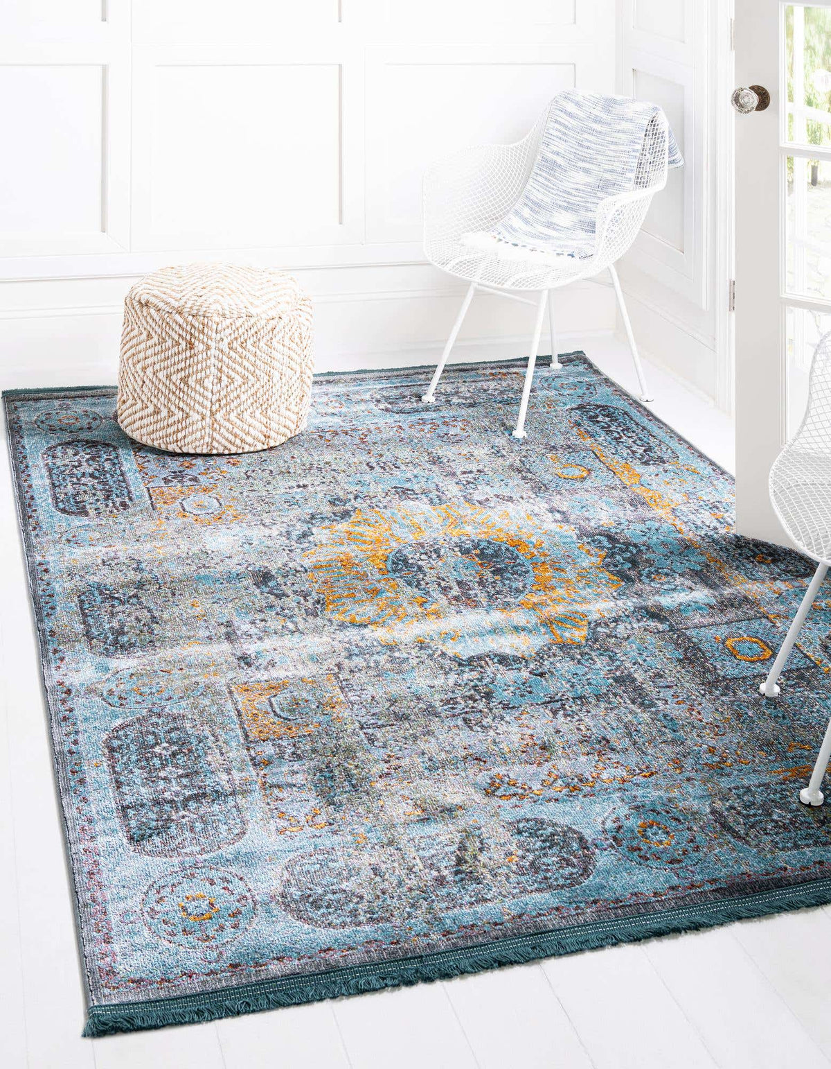 Rechteck Teppich Havana in Blau von Hadorn™ - Lifestyle Image
