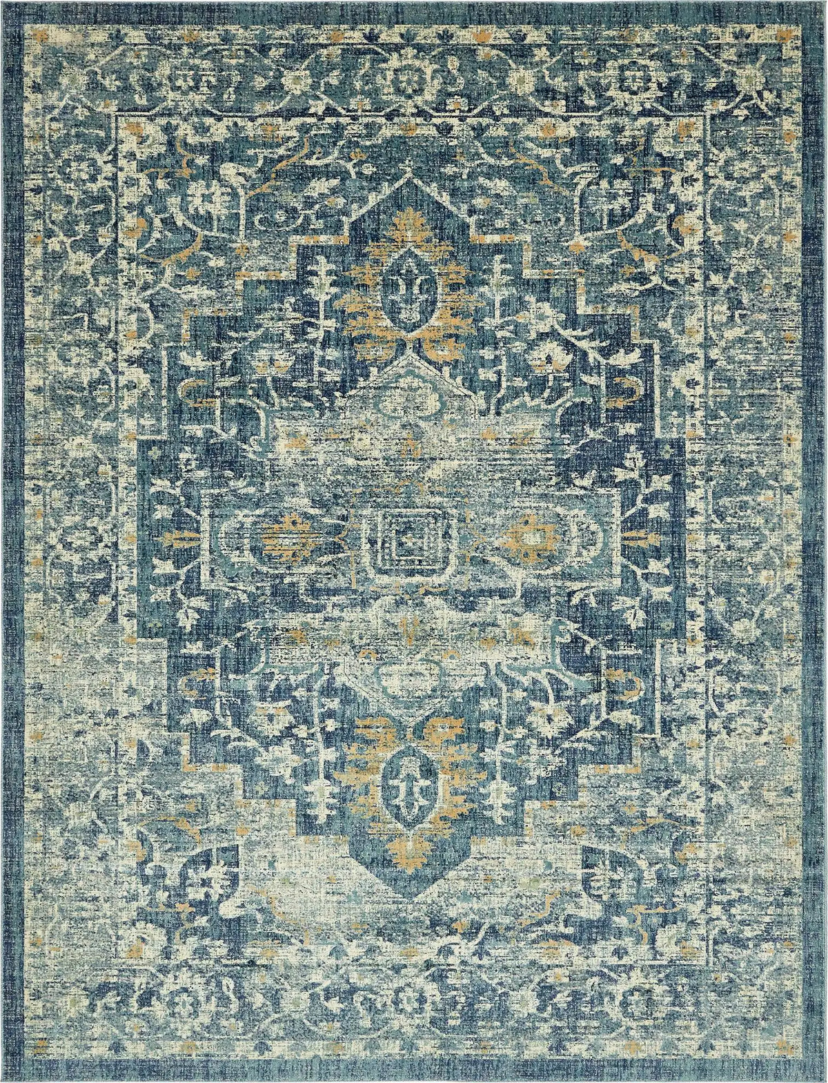 Rechteck Teppich Stockholm in Blau von Hadorn™ - Lifestyle Image