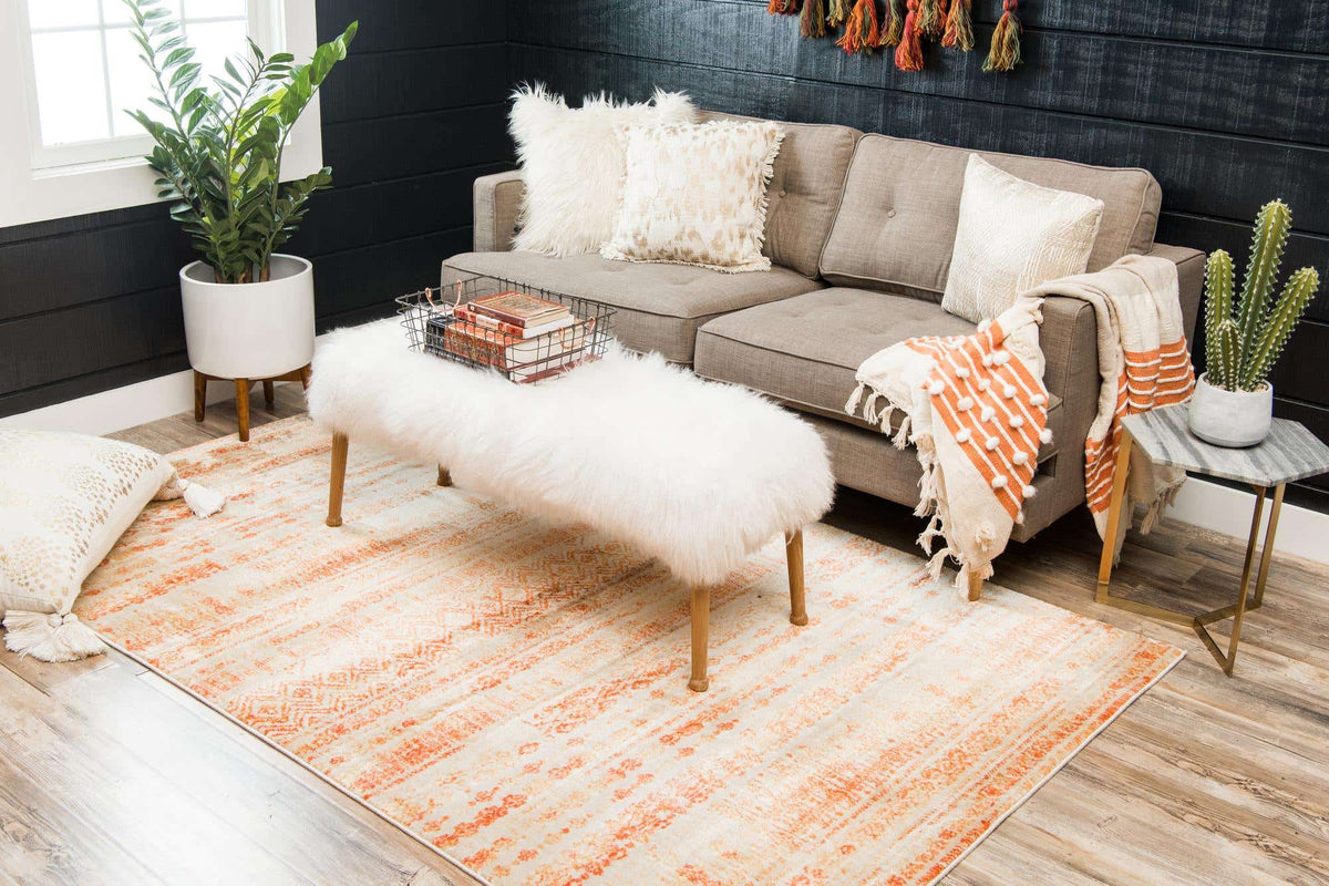 Rechteck Teppich Solaris in Orange von Hadorn™ - Lifestyle Image