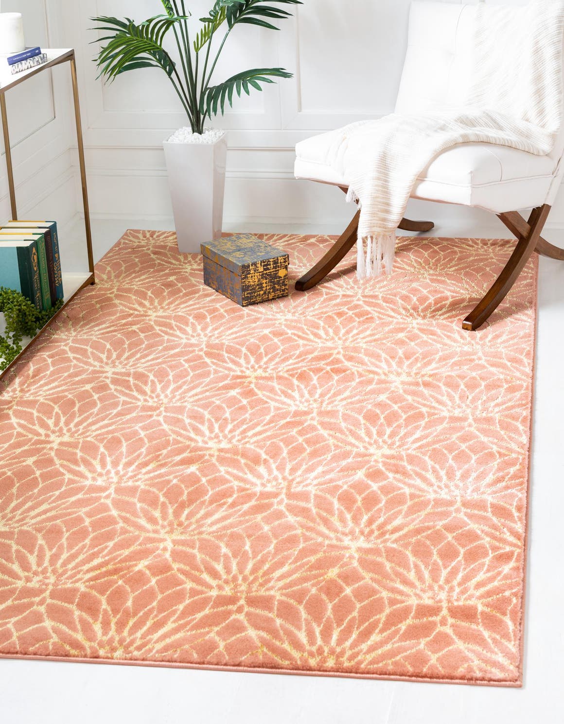 Rechteck Teppich Marilyn Monroe™ Glam Trellis in Gold von Hadorn™ - Lifestyle Image