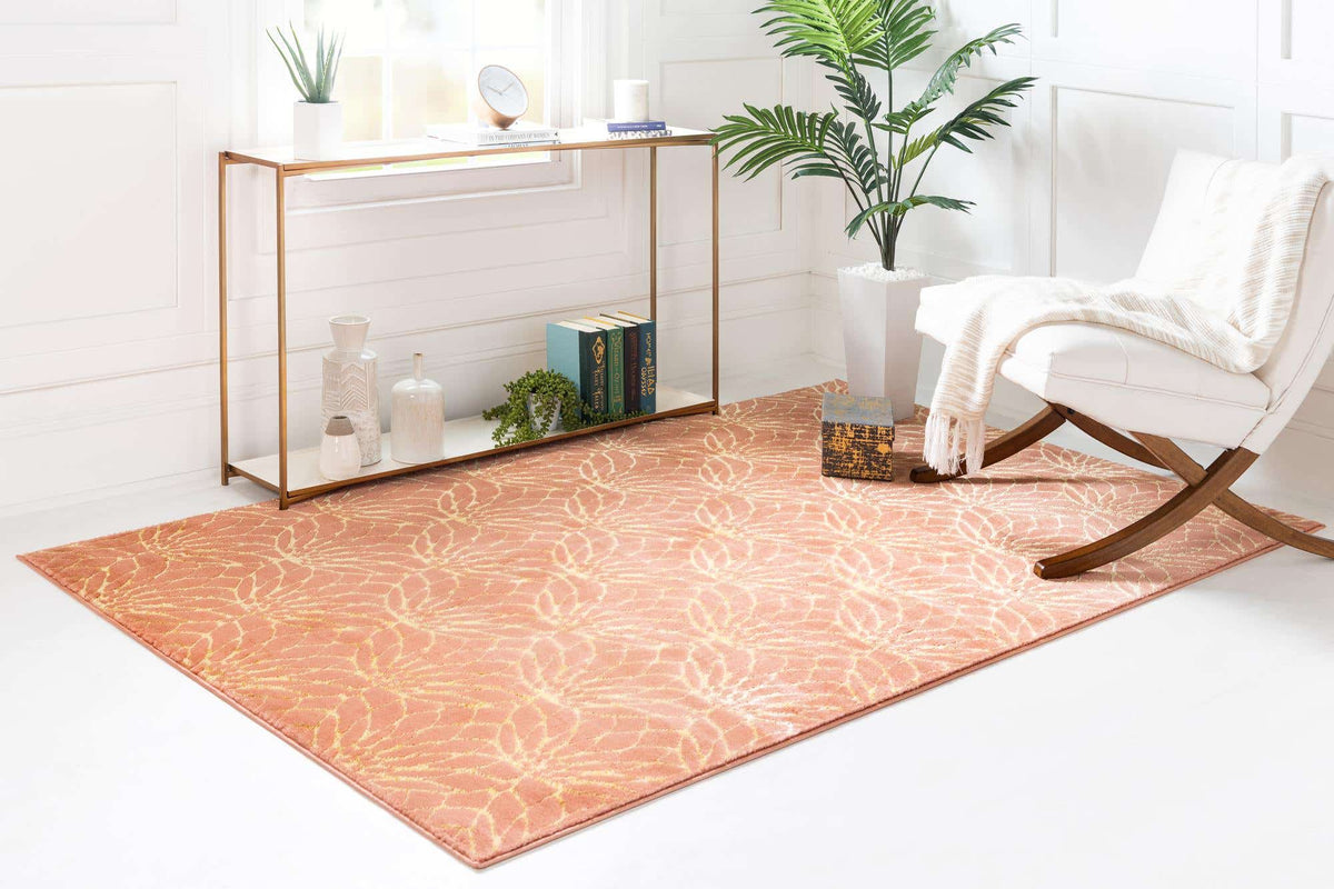 Rechteck Teppich Marilyn Monroe™ Glam Trellis in Gold von Hadorn™ - Lifestyle Image