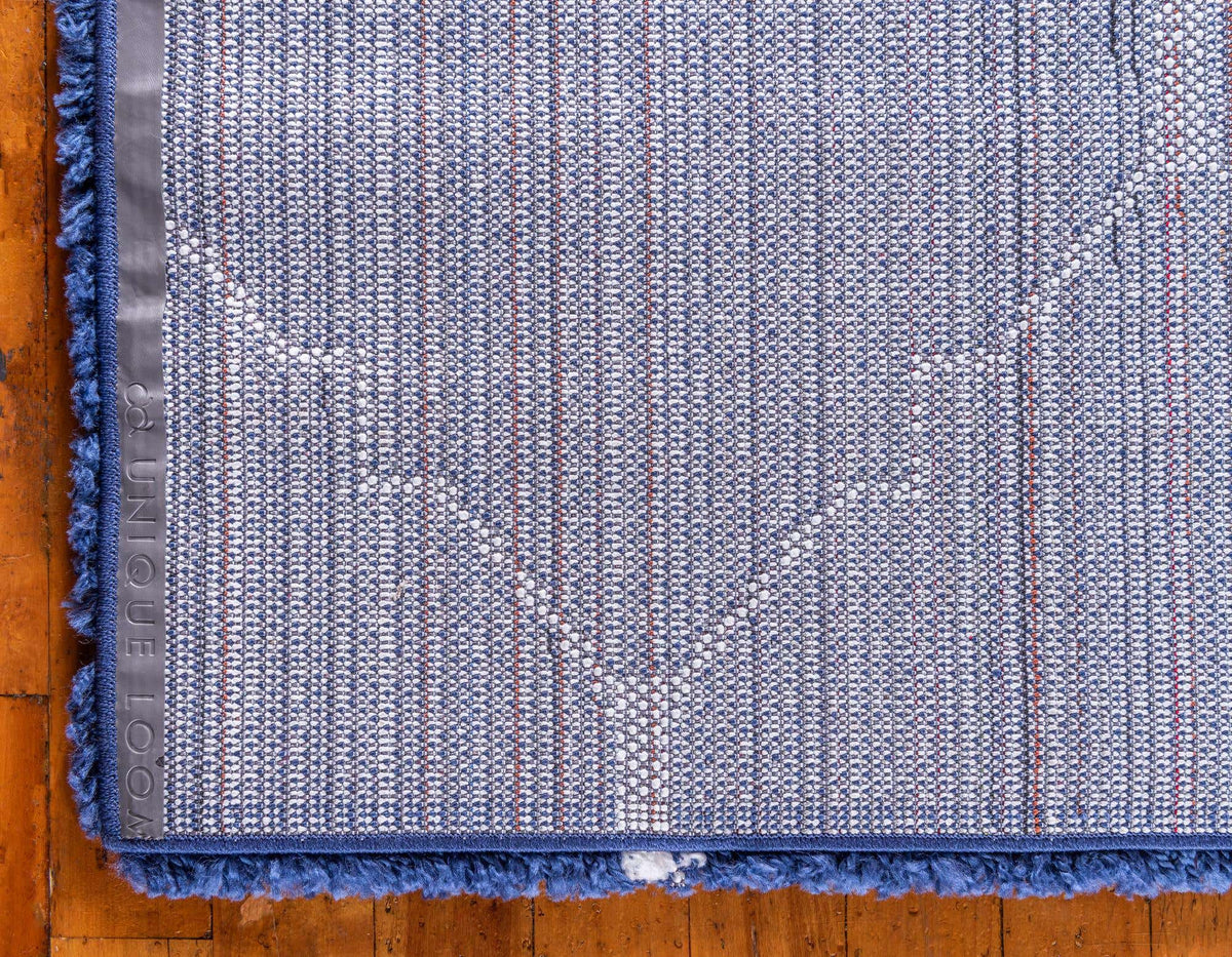 Quadratisch Hochflorteppich Marrakesh Shag in Blau von Hadorn™ - Lifestyle Image