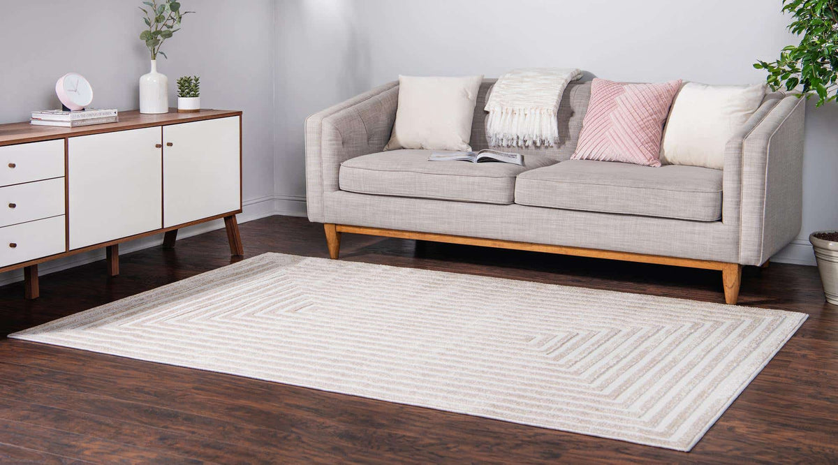 Rechteck Outdoor Teppich Sabrina Soto Outdoor in Beige von Hadorn™ - Lifestyle Image