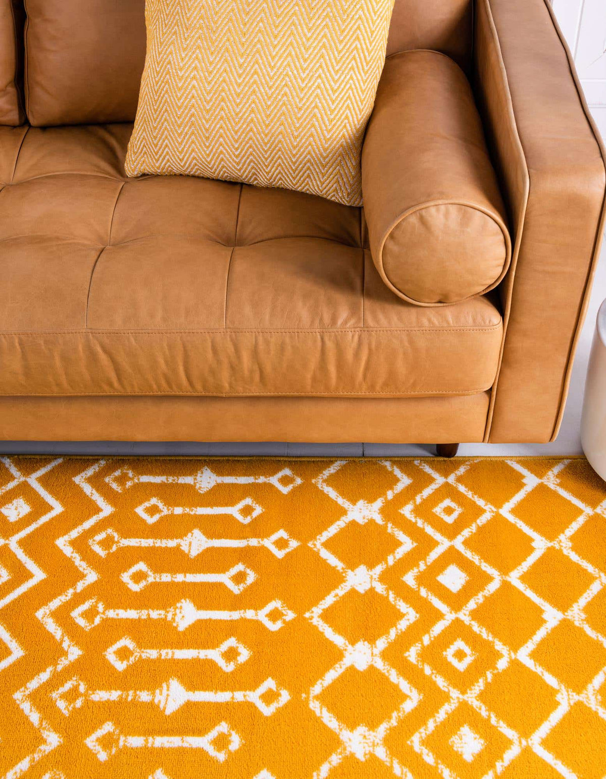Rechteck Teppich Kasbah Trellis in Gelb von Hadorn™ - Lifestyle Image