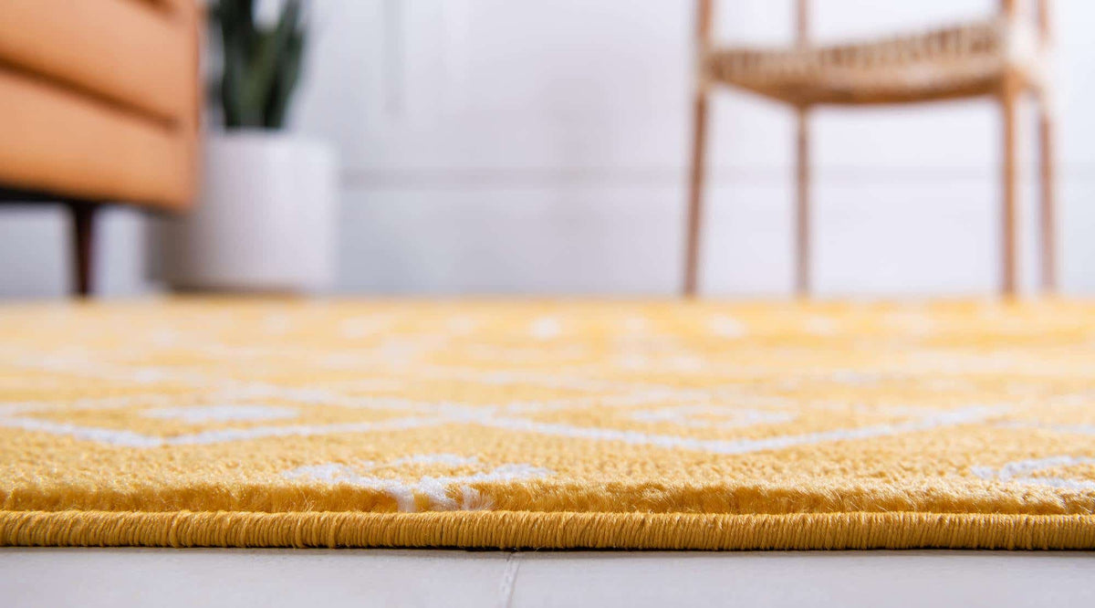 Quadratisch Teppich Kasbah Trellis in Gelb von Hadorn™ - Lifestyle Image