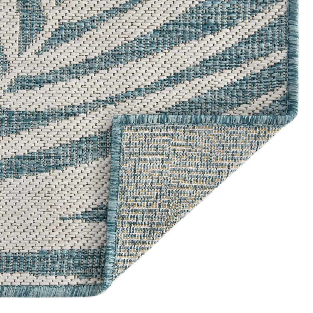 Rechteck Outdoor Teppich Outdoor Botanical in Hellblau von Hadorn™ - Lifestyle Image