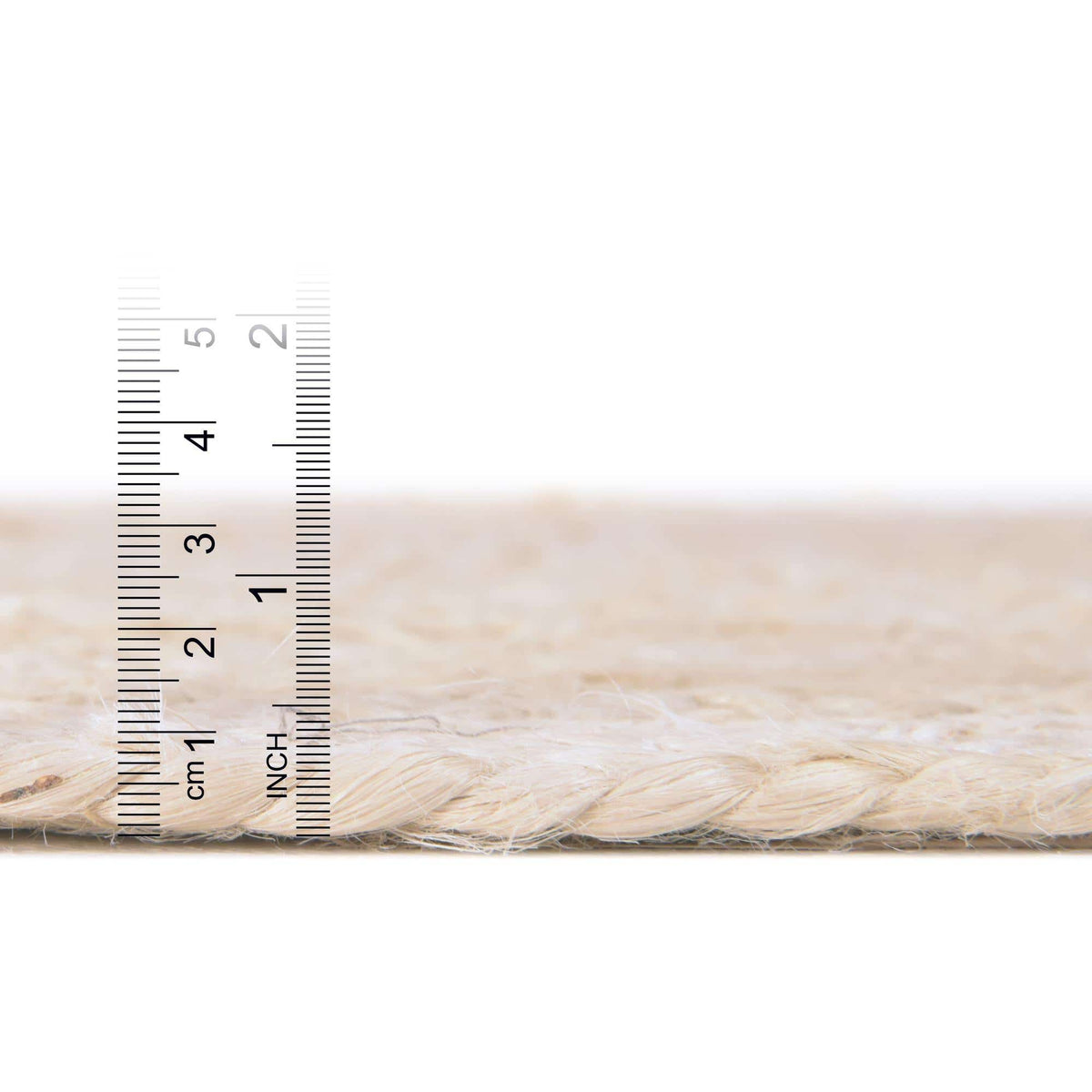 Quadratisch Teppich Braided Jute in Weiss von Hadorn™ - Lifestyle Image