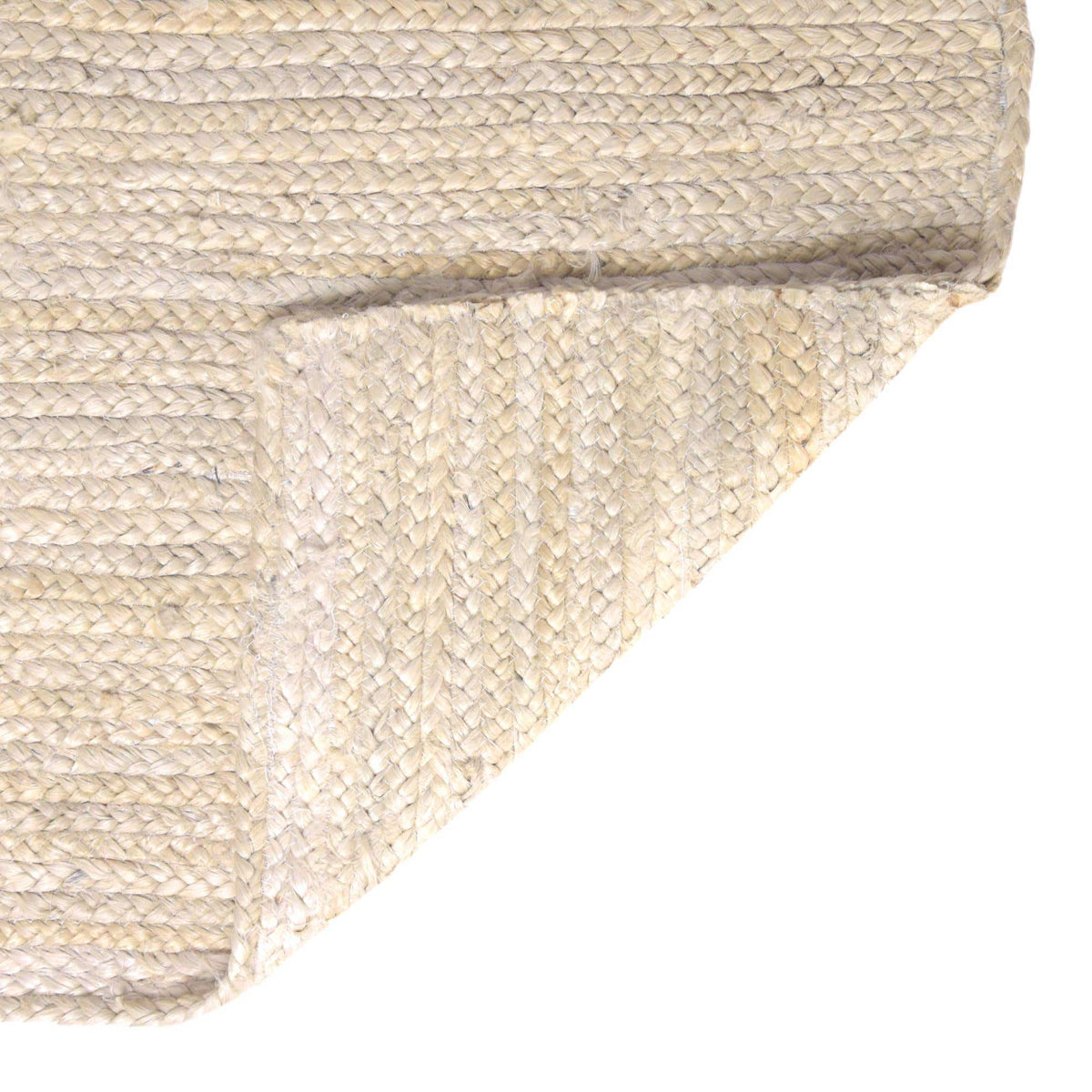 Quadratisch Teppich Braided Jute in Weiss von Hadorn™ - Lifestyle Image
