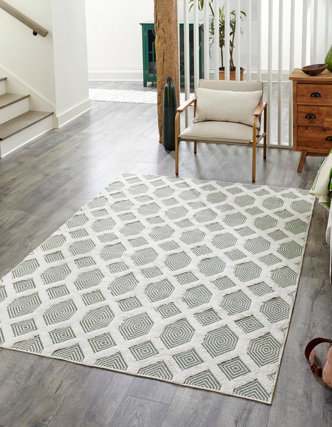 Rechteck Teppich Sabrina Soto Casa in Grün von Hadorn™ - Lifestyle Image