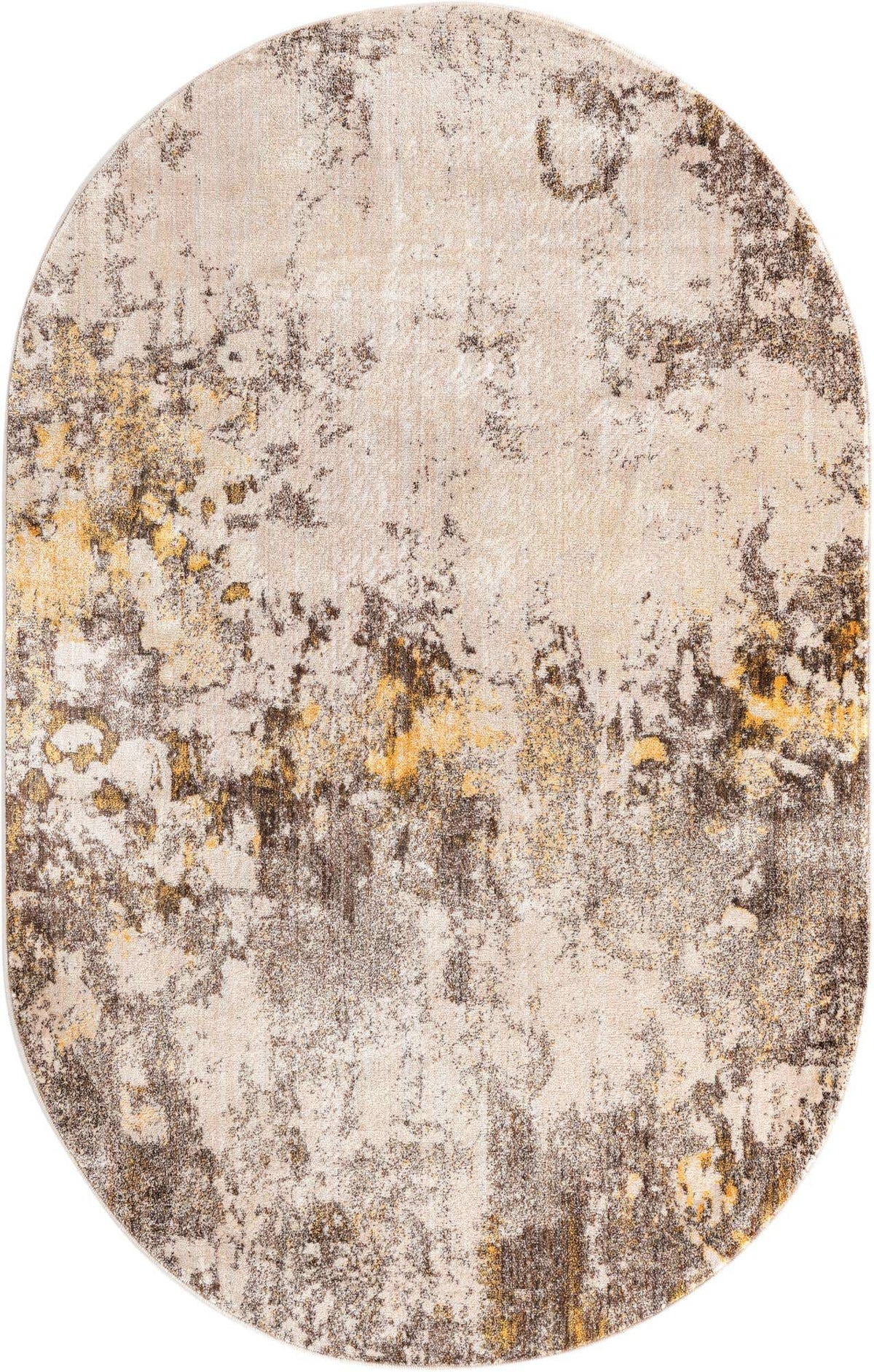 Oval Teppich Solaris in Beige von Hadorn™ - Lifestyle Image