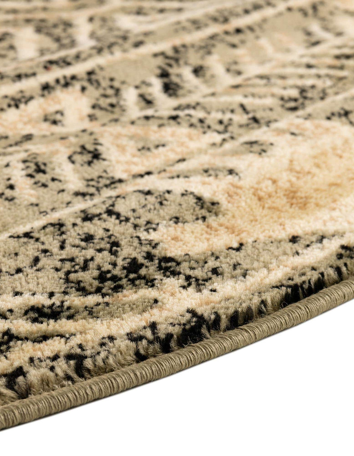 Rund Teppich Pioneer in Grün von Hadorn™ - Lifestyle Image