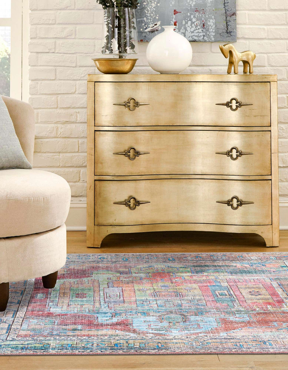 Quadratisch Teppich Maahru in Mehrfarbig von Hadorn™ - Lifestyle Image