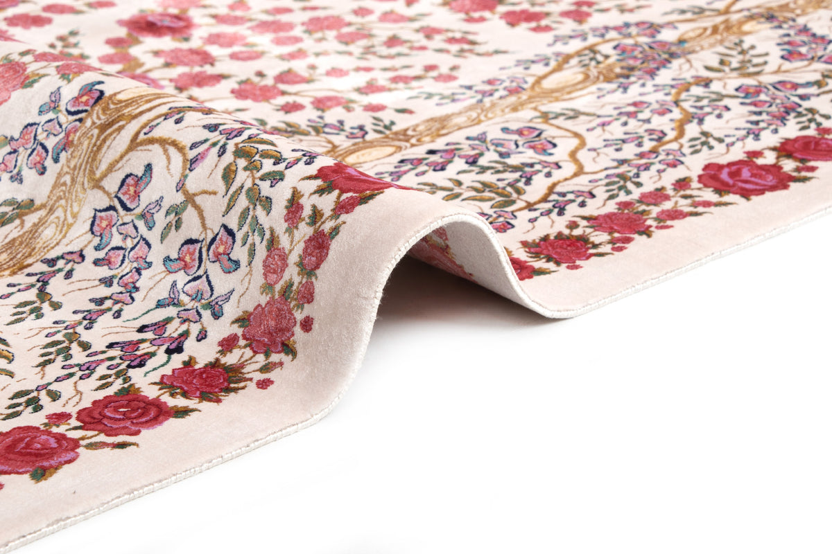 Rechteck Teppich Ghom Design in Rosa von Hadorn™ - Lifestyle Image